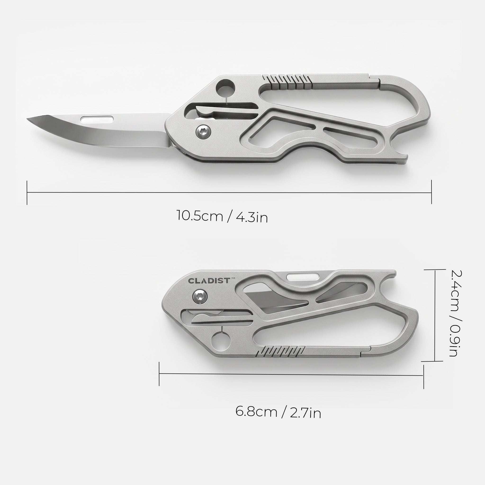 TC4 Titanium Keychain Knife
